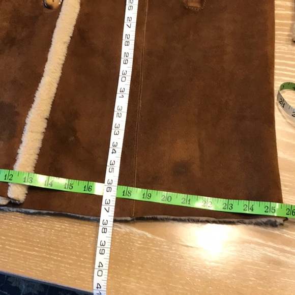 Authentic Shearling leamskin leather Coat in size 12-14 - Picture 5 of 15